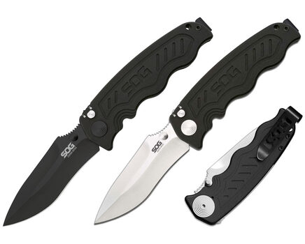 Купите полуавтоматический складной нож SOG Zoom Mini Satin и Black TiNi (ZM1001 - ZM1002) в Новосибирске в нашем интернет-магазине