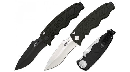 купите Полуавтоматический складной нож SOG Zoom Spring Assisted Satin и Black TiNi / ZM1011 - ZM1012 в Новосибирске