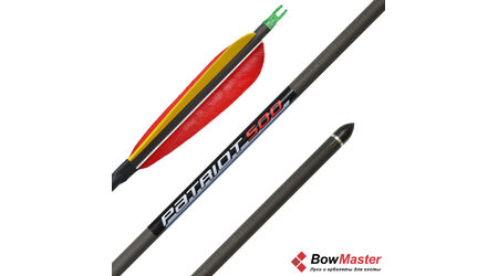 купите Карбоновая стрела для лука Bowmaster Patriot 500 с натуральным оперением 5 дюймов в Новосибирске