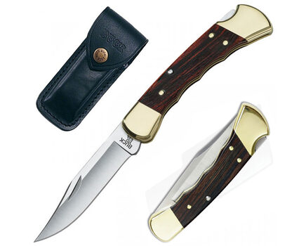 Купите складной нож Buck 110 Folding Hunter с выемками под пальцы 420HC 0110BRSFG в Новосибирске в нашем интернет-магазине