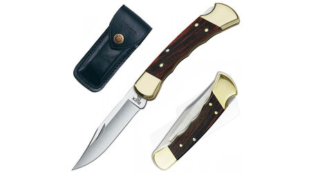 купите Нож складной Buck 110 Folding Hunter с выемками под пальцы 420HC / 0110BRSFG в Новосибирске