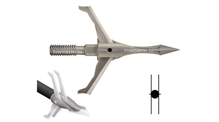 купите Охотничьи наконечники CarbonExpress F-15 Expandable Dual Blade раскрывающиеся, 100 гран, 5 лезвий (3 шт.) в Новосибирске