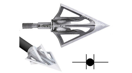 купите Наконечники охотничьи Carbon Express F-15 Fixed Dual Blade фиксированные, 100 и 125 гран, 6 лезвий (3 шт.) в Новосибирске