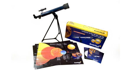 купите Детский телескоп Levenhuk Strike 50 NG (рефрактор, 50мм, F=600мм, 1:12) на азимутальной монтировке в Новосибирске