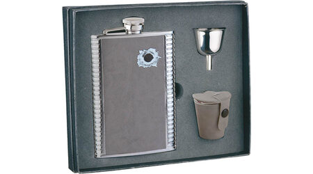 купите Подарочный набор: фляга "Пуля" 0 S.Quire 1508YGB-7-B, 3 стаканчика и воронка в Новосибирске