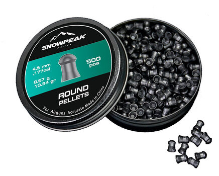 Купите cвинцовые пульки для пневматики SnowPeak Round Heavy калибр 4.5 мм в Новосибирске в нашем магазине