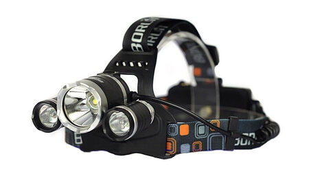 купите Светодиодный налобный фонарь Boruit HL-6633 (Cree XML T6 + 2 Q5) 1800 люмен в Новосибирске