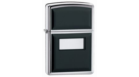 купите Зажигалка Zippo 355 Ultralite Black High Polish Chrome (зеркальный хром, накладки из черного пластика) в Новосибирске
